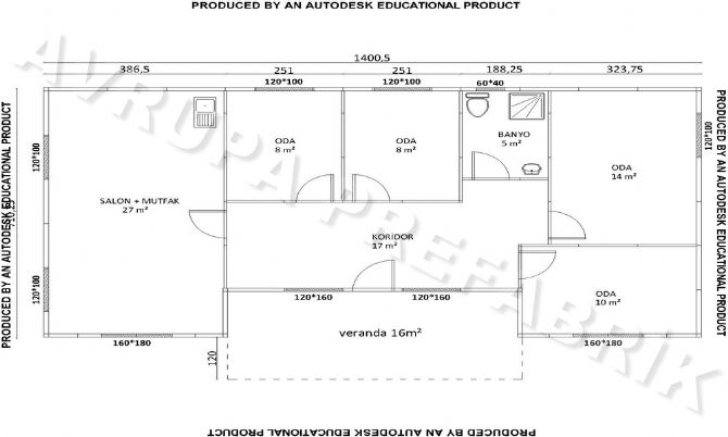 110 m² PREFABRİK EV - Avrupa Prefabrik Ev - Çelik Ev  - Prefabrik Ev Fiyatları