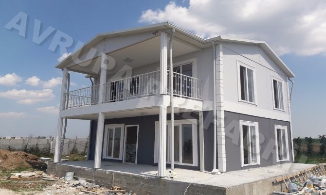 126 m² ÇİFT KATLI PREFABRİK EV - Avrupa Prefabrik Ev - Çelik Ev  - Prefabrik Ev Fiyatları