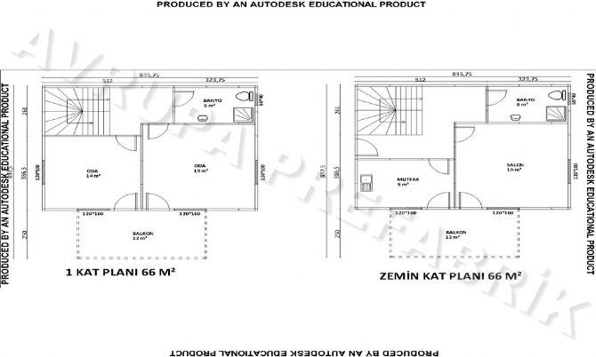 132 m² ÇİFT KATLI PREFABRİK EV - Avrupa Prefabrik Ev - Çelik Ev  - Prefabrik Ev Fiyatları