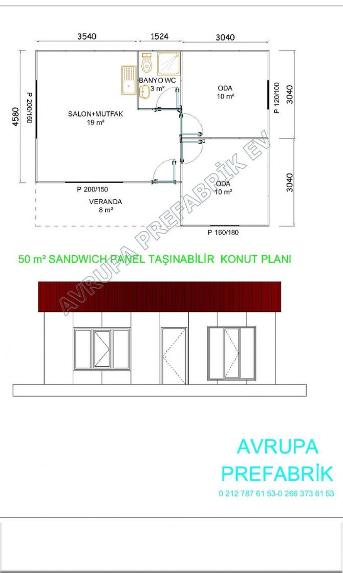 PANEL PAKET EV - Avrupa Prefabrik Ev - Çelik Ev  - Prefabrik Ev Fiyatları